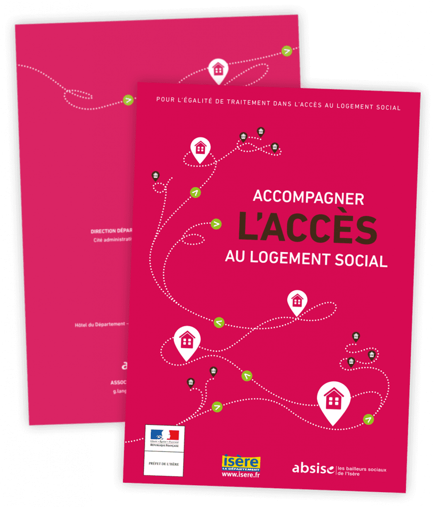 Guide du logement social créé pour Absise par Caramel & Paprika - Deux doubles pages intérieures 6 à 9