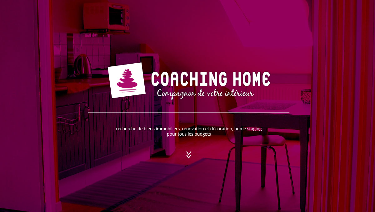 Site web créé pour Coaching Home par Caramel & Paprika - Visuel 1 extrait du diaporama intégré en page d'accueil (photo © Catherine Harleux)