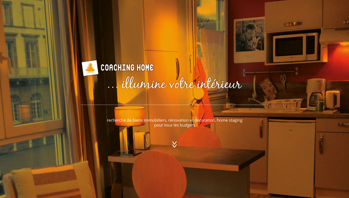 Site web créé pour Coaching Home par Caramel & Paprika - Visuel 2 extrait du diaporama intégré en page d'accueil (photo © Catherine Harleux)