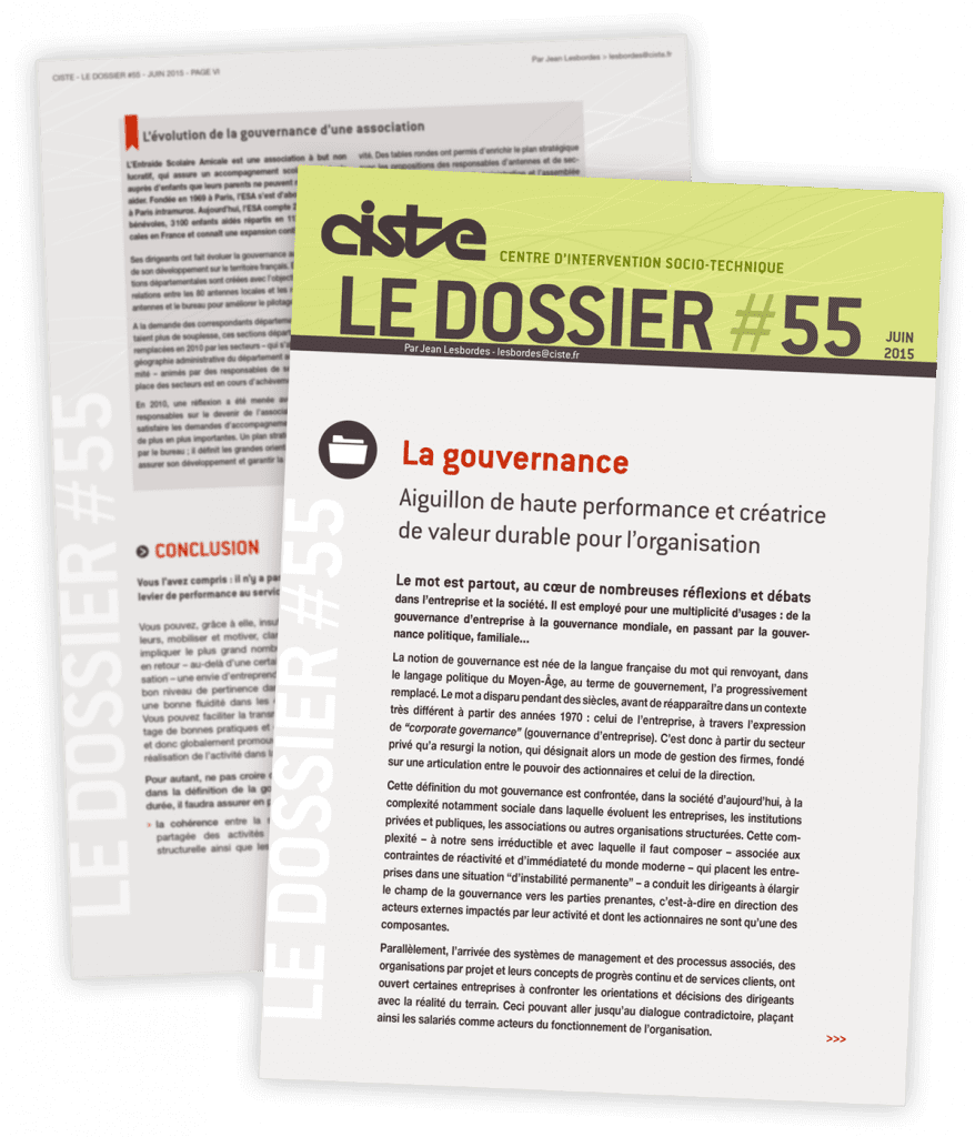 CISTE - La Lettre - Une dossier La Lettre, périodique d'information, maquette créée pour Ciste, Centre d'intervention socio-technique, par Caramel & Paprika - Première et dernière pages du Dossier encarté dans La Lettre