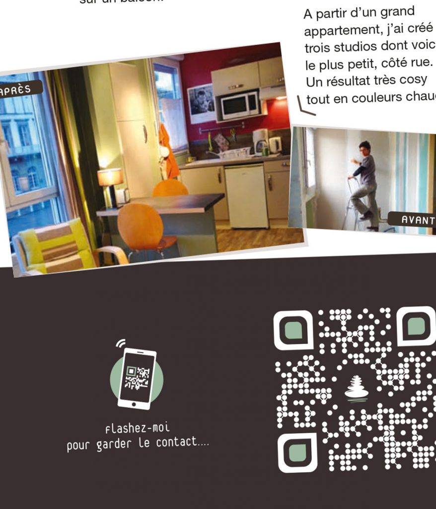 Identité visuelle créée pour Coaching Home par Caramel & Paprika - Extrait du verso du flyer (photos © Catherine Harleux)