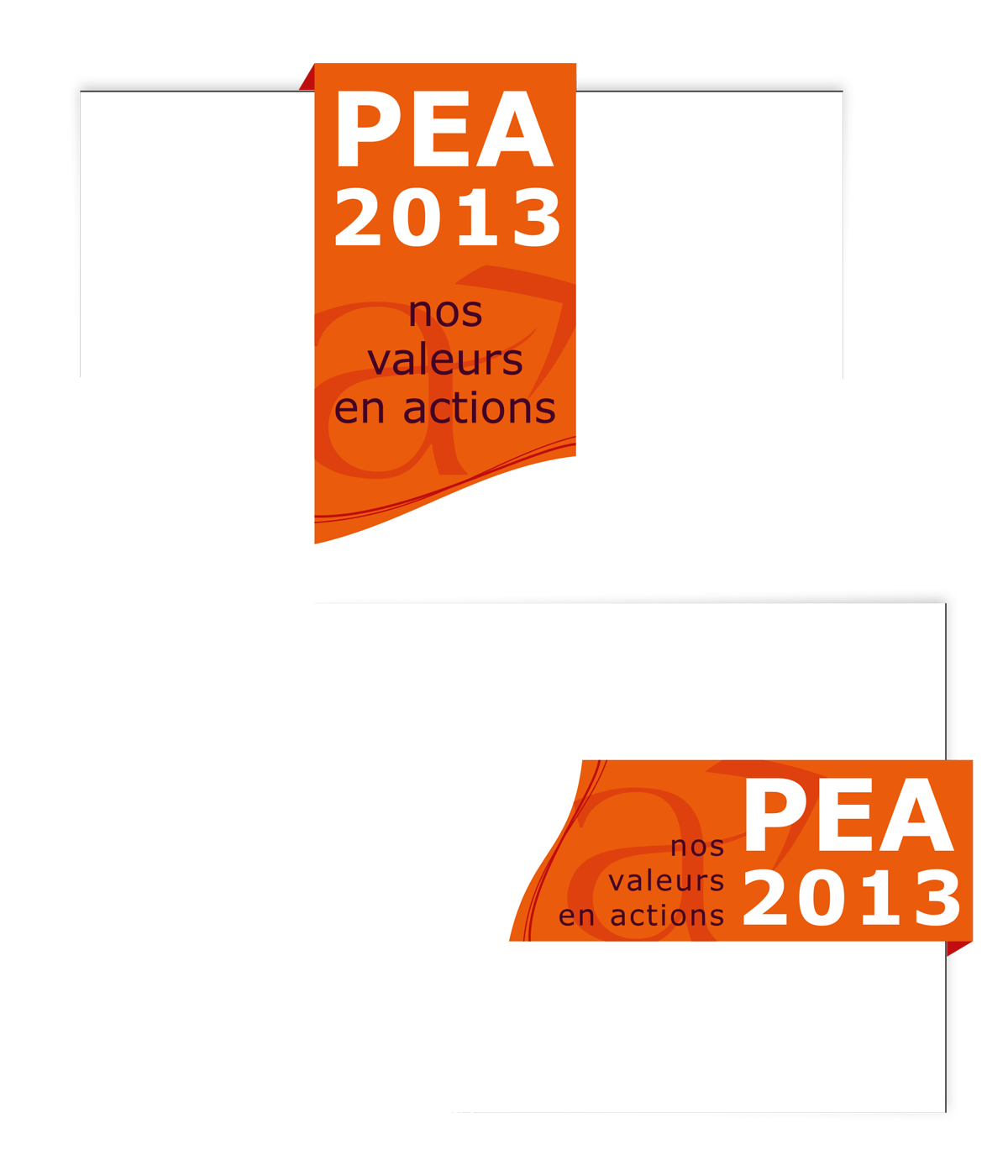 Identité visuelle créée pour le PEA 2013 de Coallia (Projet d'entreprise associative) par Caramel & Paprika - Versions verticale et horizontale de l'identifiant visuel