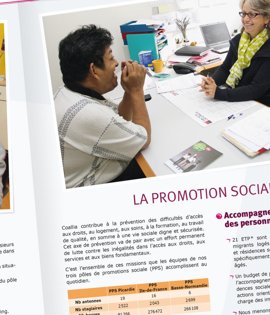 Rapport annuel 2012 réalisé pour Collia par Caramel & Paprika - Zoom sur la 17 (photos © Coallia)