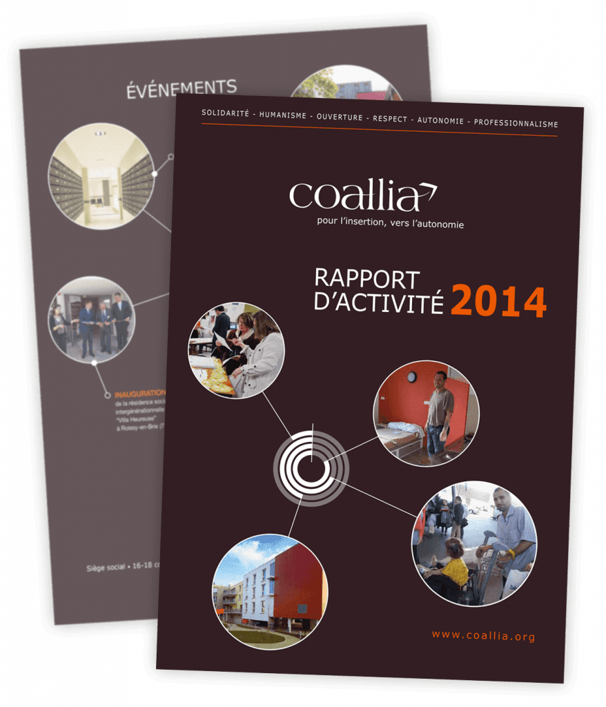 Rapport d'activité 2014 créé pour Coallia par Caramel & Paprika - Infographie extraite de la page 27