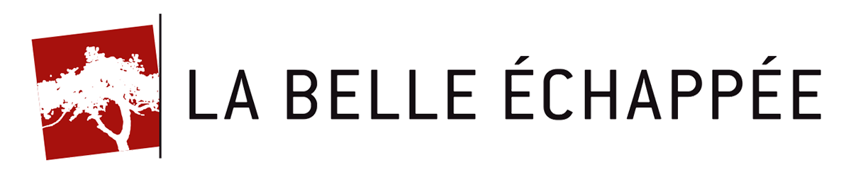 Nouveau logo créé pour La Belle Echappée par Caramel & Paprika - Version horizontale