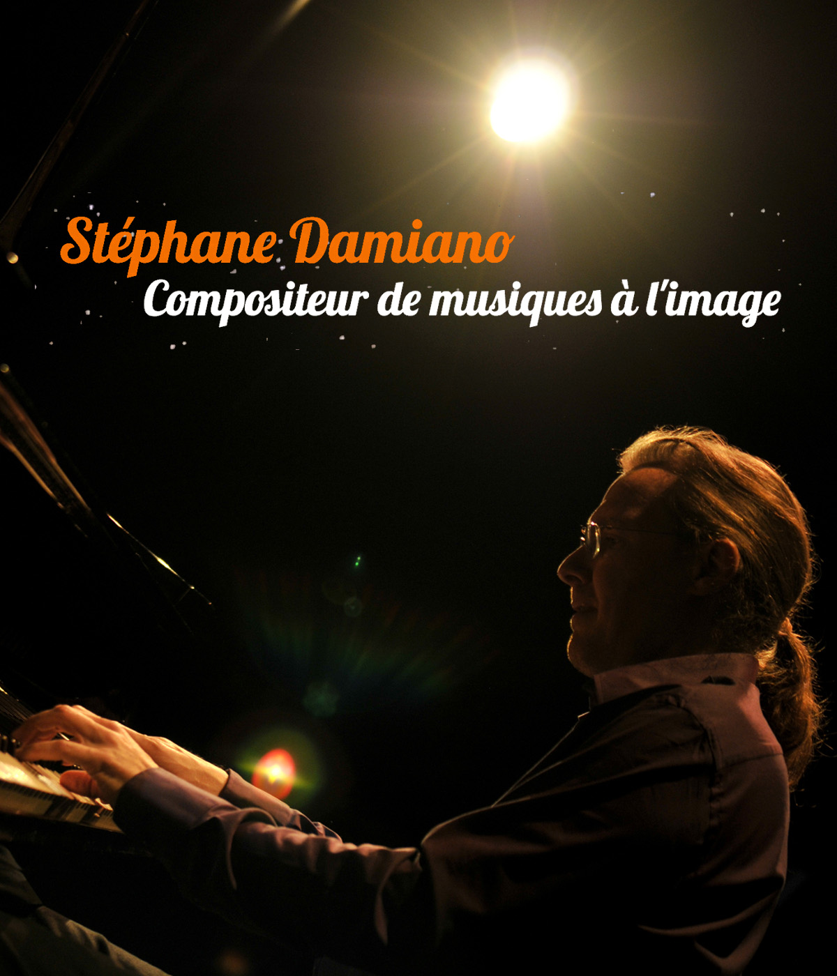 Visuel extrait du site web musical créé pour Stéphane Damiano par Caramel & Paprika - Portrait de Stéphane (photo © Stéphane Damiano)