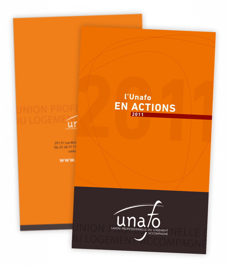 Document annuel 2011 créé pour l'Unafo par Caramel & Paprika - Deux doubles pages intérieures (photos © Ljubisa Danilovic/Unafo)