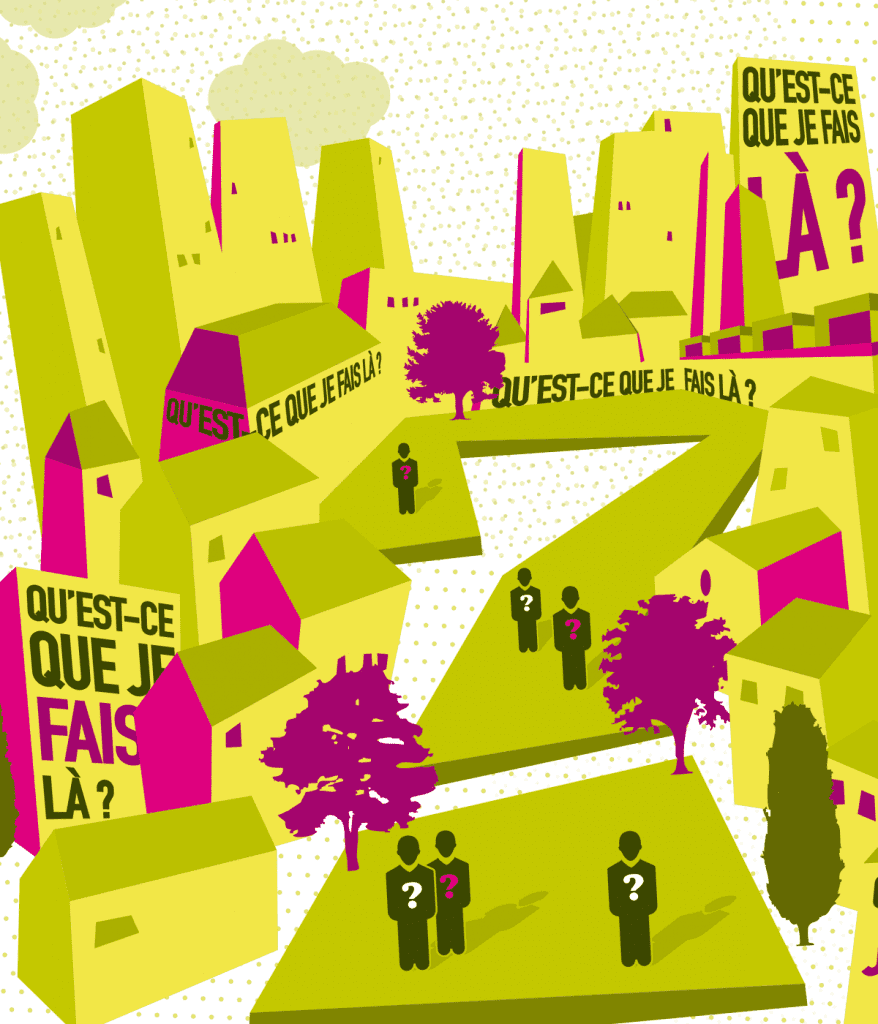 Programme des Rencontres nationales 2014 créé pour l'Unafo par Caramel & Paprika - Extrait de l'illustration originale créée pour le programme