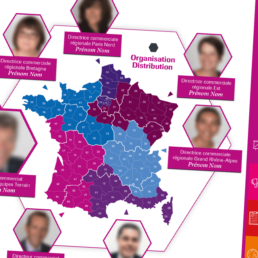 Organigramme créé pour Roche Diabetes Care par Caramel & Paprika - Détail extrait de la page 23