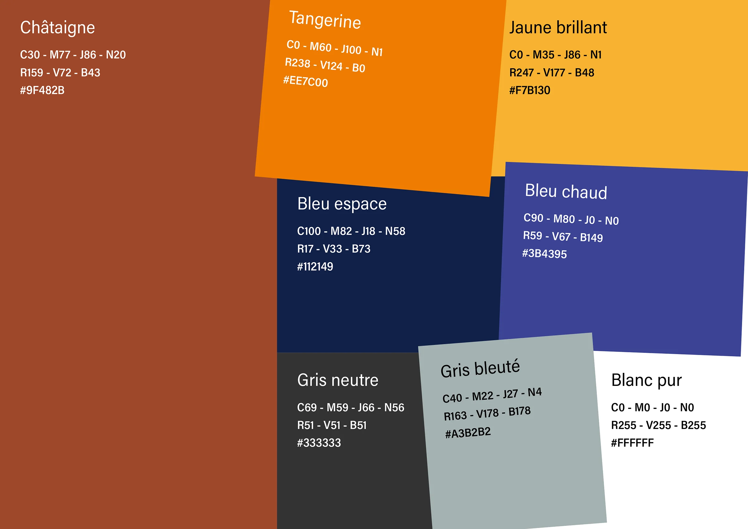CHU GRENOBLE ALPES - Scènes hospitalières 2024 - Palette de couleurs Programme culturel "Scènes hospitalières" créée pour le CHU Grenoble Alpes par Caramel & Paprika - Palette des principales couleurs utilisées.